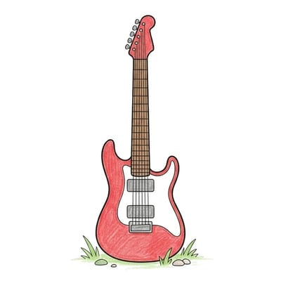 Big Electric Guitar, colored example