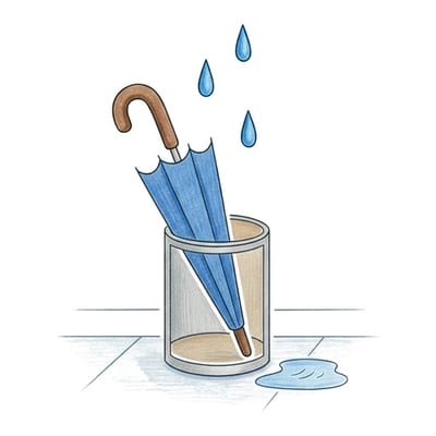 Rainy Umbrella Stand, colored example