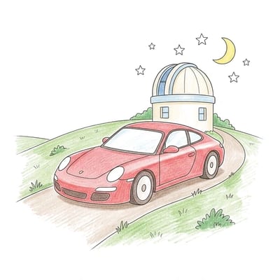 Porsche Observatory Road, colored example