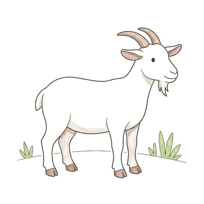 Friendly Farm Goat, colored example