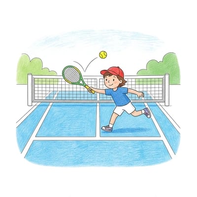 Tennis Court Volley, colored example