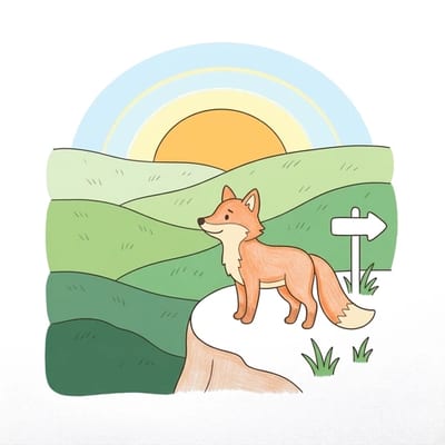 Fox Mountain Lookout, colored example