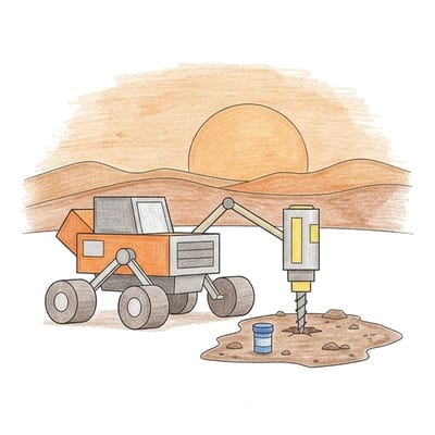 Mars Sample Drill, colored example