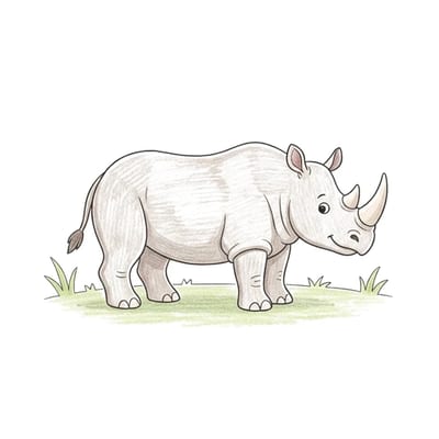 Rhino Grass Rest, colored example