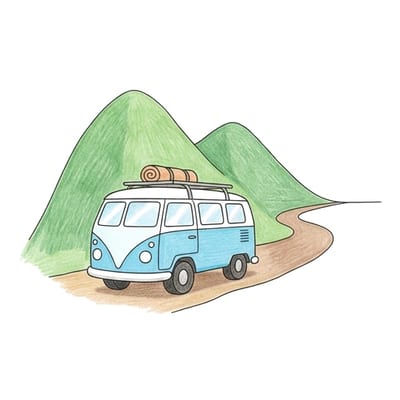 Van Mountain View, colored example