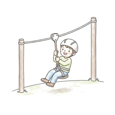 Zipline Beginner Ride, colored example