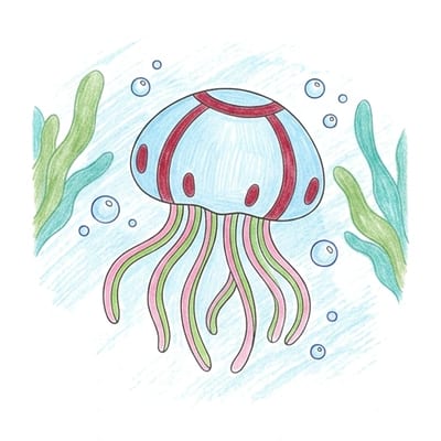 Jellyfish Drift, colored example