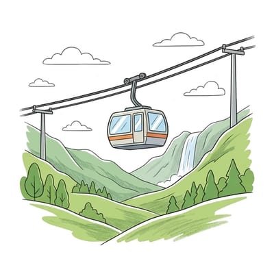 Cable Car Valley Ride, colored example