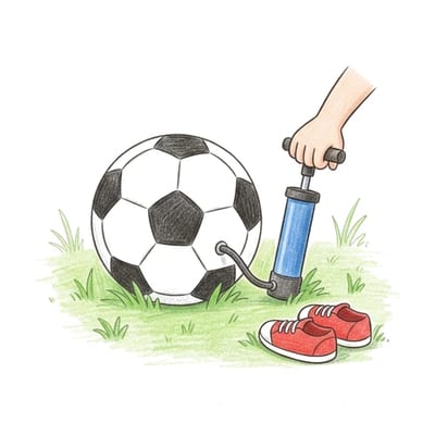 Soccer Ball Pump, colored example