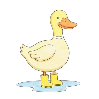 Duck In Boots, colored example