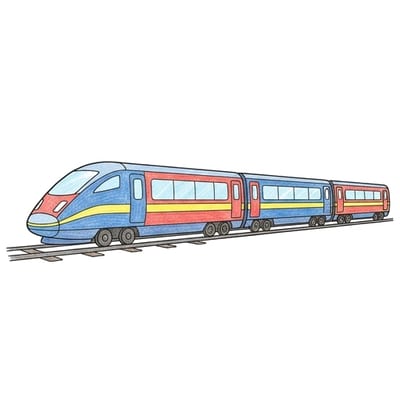 High Speed Train, colored example