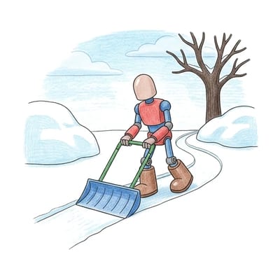 Robot Snow Plow, colored example