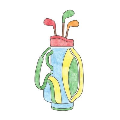 Simple Golf Bag, colored example