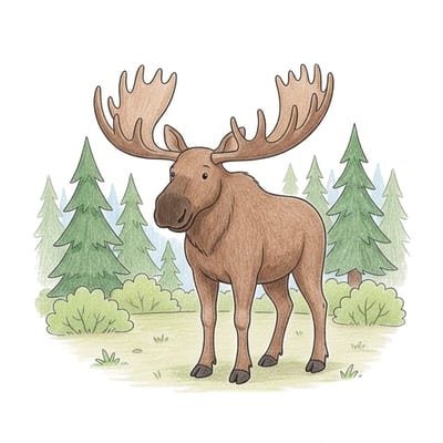 Moose Pine Clearing, colored example