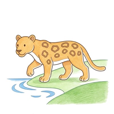 Jaguar River Step, colored example