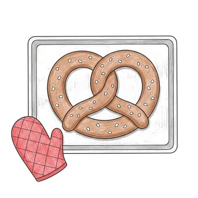 Pretzel Bakery Tray, colored example