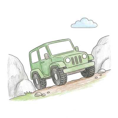 Jeep Rocky Pass, colored example