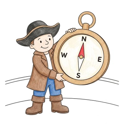 Pirate Captain Compass, colored example