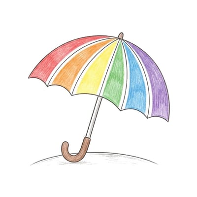 Rainbow Umbrella, colored example