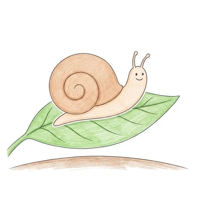 Snail Garden Crawl, colored example