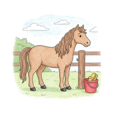 Horse Grooming Day, colored example