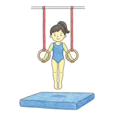 Gymnastics Rings Hold, colored example
