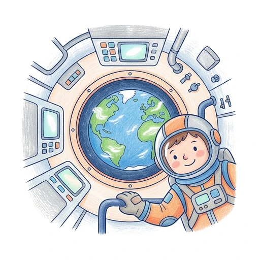 Space Station Window, colored example