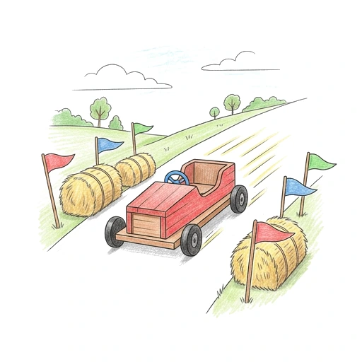 Soapbox Derby Roll, colored example