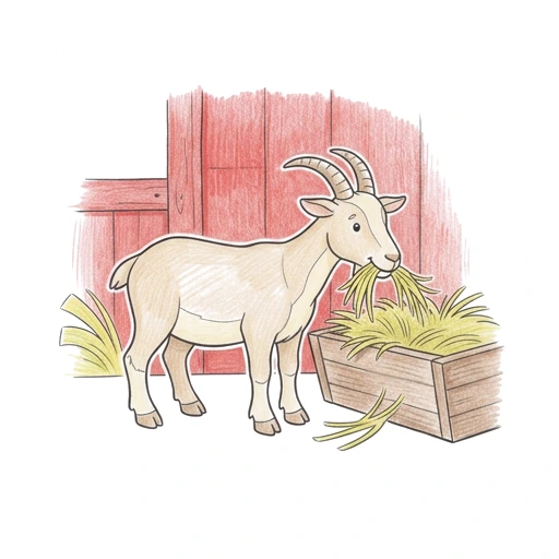 Goat Hay Snack, colored example