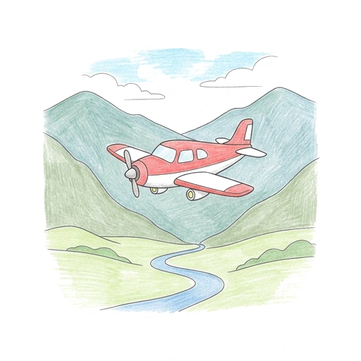 Mountain Rescue Plane, colored example
