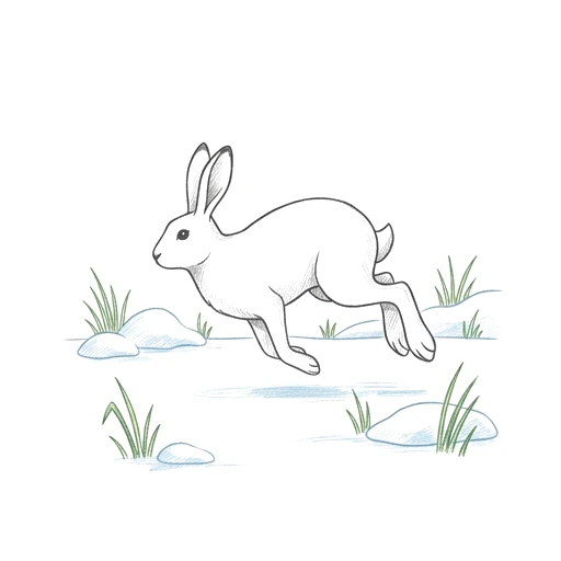 Arctic Hare Hop, colored example