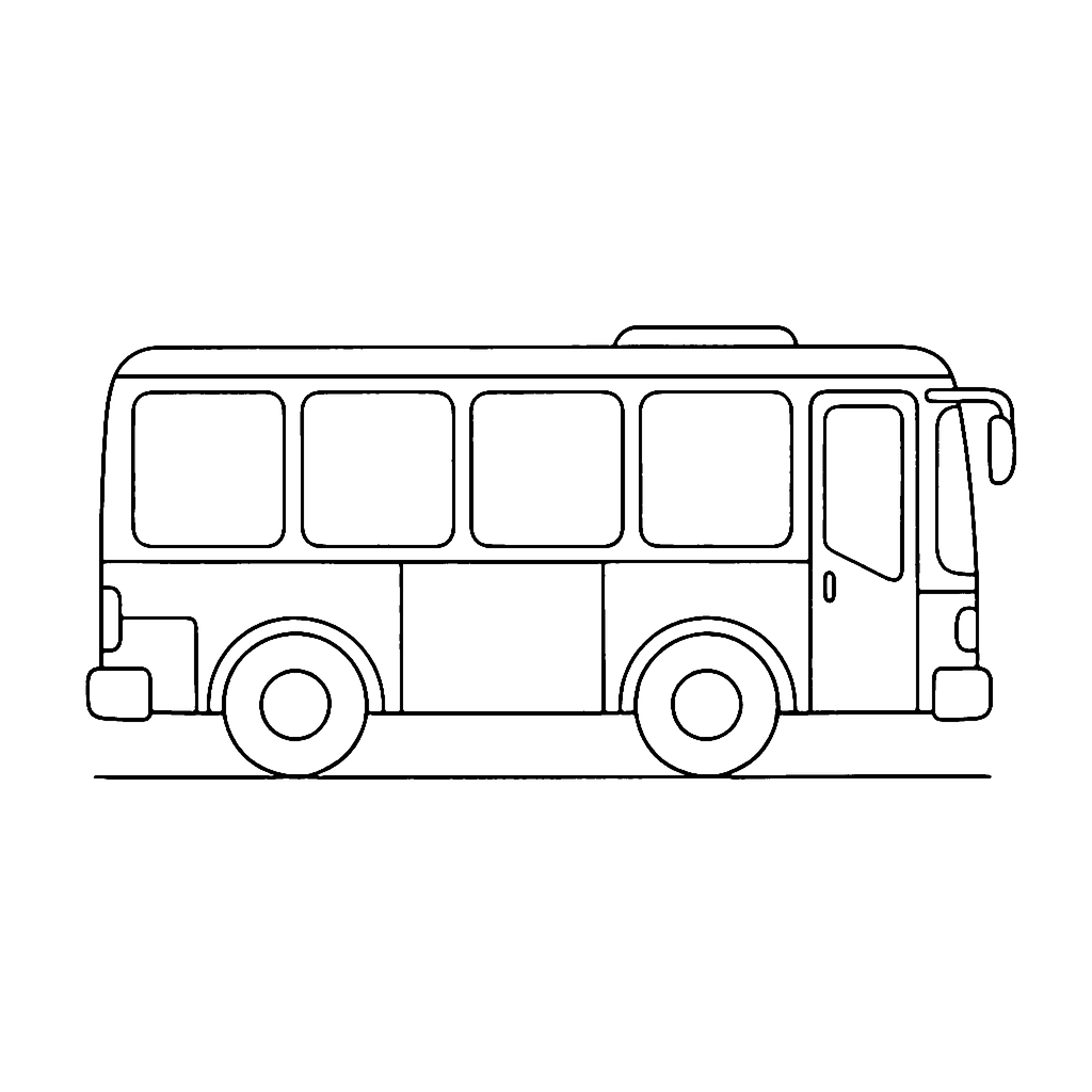 City Bus coloring page: City Bus, outline to print
