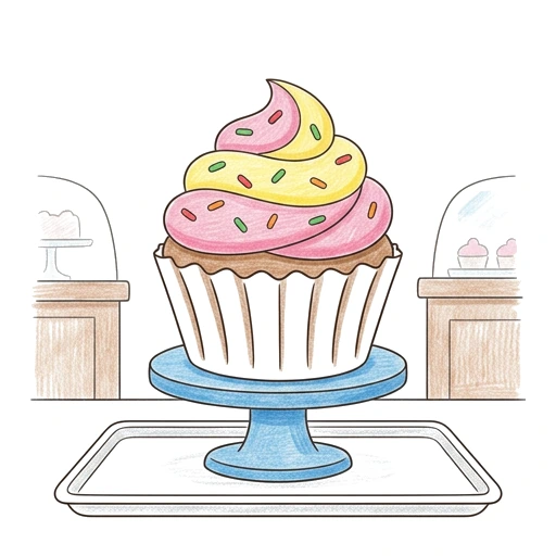 Cupcake Stand, colored example