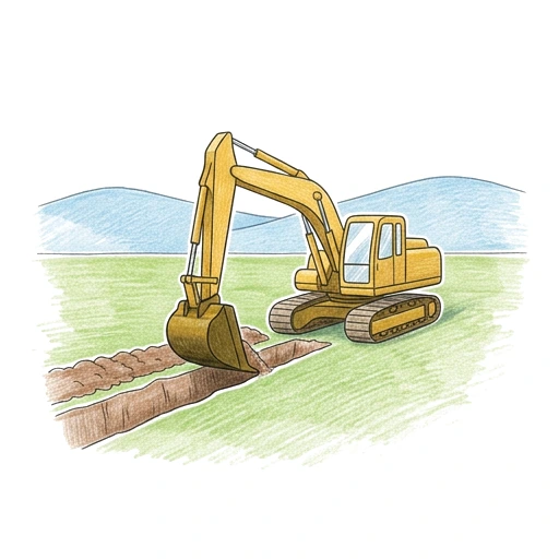 Pipeline Trench Digger, colored example
