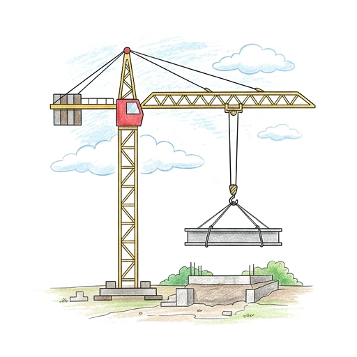 Tower Crane Lift, colored example