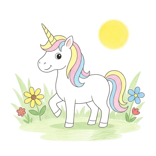 Unicorn Meadow, colored example