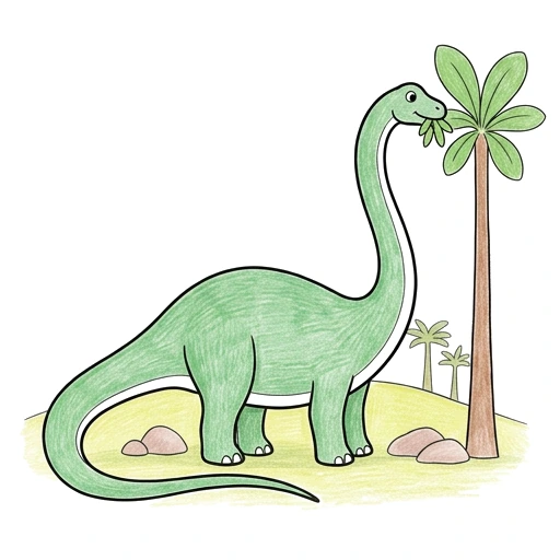 Diplodocus Tall Trees, colored example