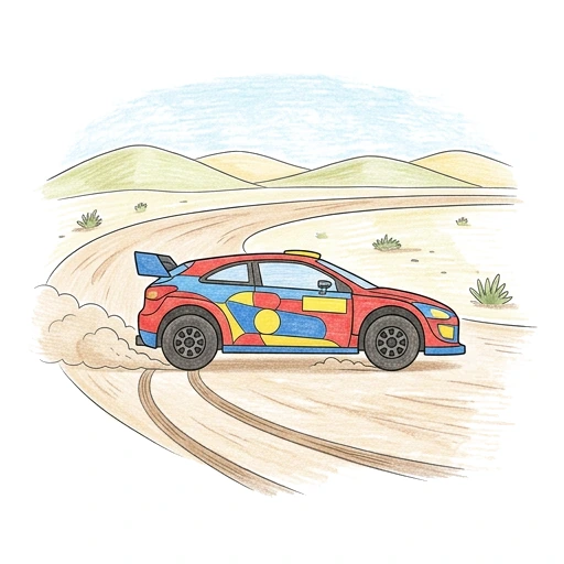 Desert Rally Racer, colored example