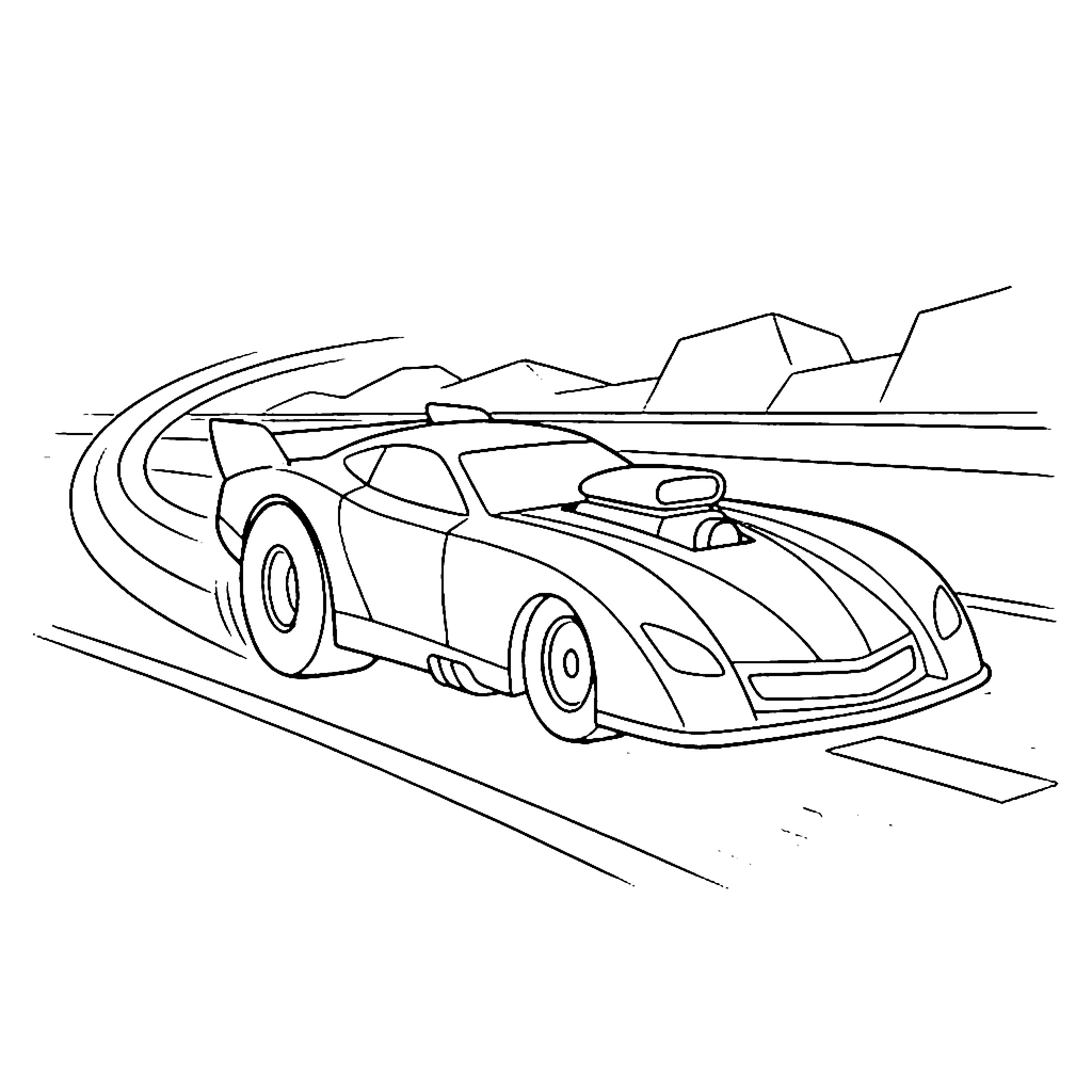 Drag Strip Launch coloring page outline