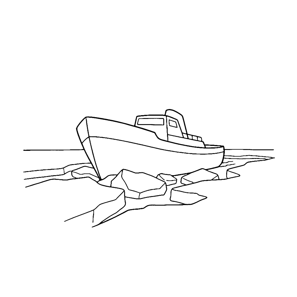 Icebreaker Passage coloring page outline