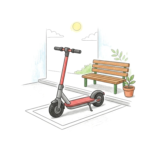 Scooter Parking Spot, colored example