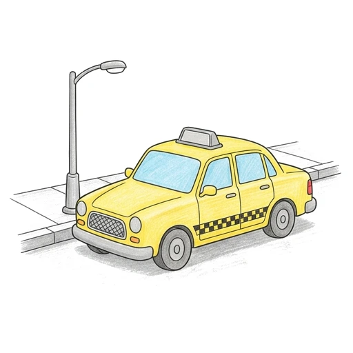 Yellow Taxi, colored example