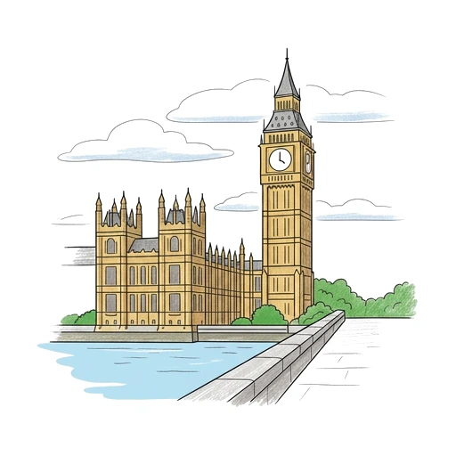 Big Ben Riverside, colored example