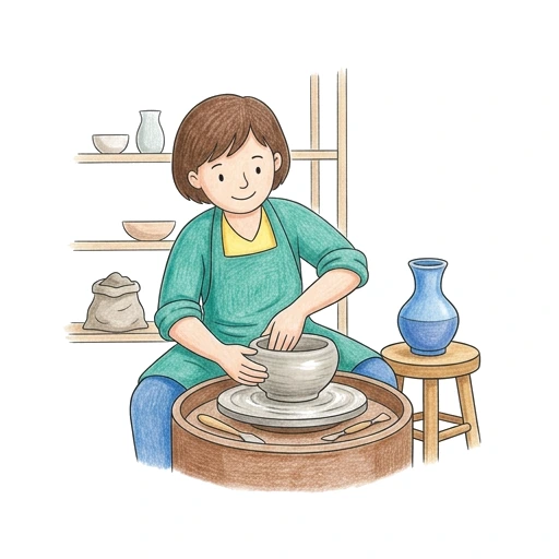 Potter Wheel Studio, colored example