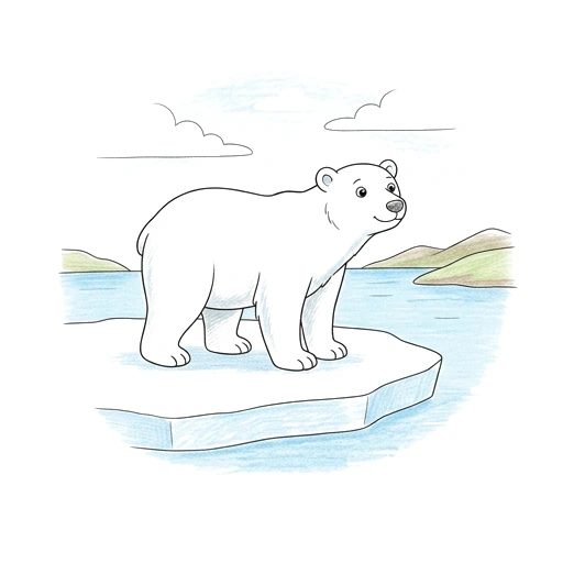 Polar Bear Floe, colored example