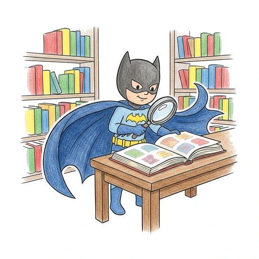 Bat Hero Library, colored example