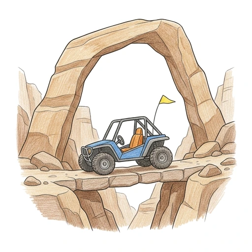 Canyon Buggy Crossing, colored example