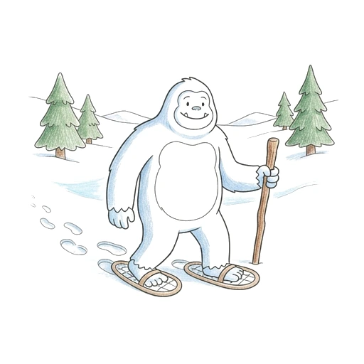 Yeti Snowshoe Trek, colored example