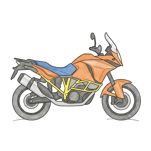 Trail Motorcycle, colored example
