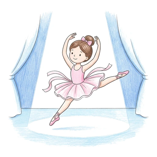 Ballet Spotlight Leap, colored example